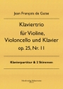 Klaviertrio op. 25,11 fr Violine, Violoncello und Klavier Klavierpartitur und 2 Stimmen