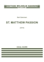 St. Matthew Passion Piano Vocal Score