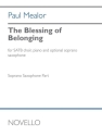 The Blessing of Belonging SATB and Piano, Opt. Saxophone Part