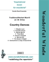 Country dances for double reed ensemble: 3 oboes, english horn and 2 bassoons Partitur und Stimmen