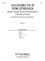 Allegro in D for Strings (s/o score) Scores