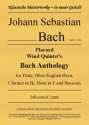 Bach Anthology for flute, oboe/english horn, clarinet, horn in F and bassoon score and parts