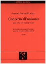 Concerto all'unisono op. 2 Nr. 6 D-Dur fr Streichorchester und Cembalo Partitur
