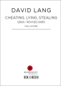Cheating, Lying, Stealing Bass Clarinet, Cello, Piano and Percussion Score