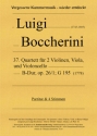 37. Quartett fr 2 Violinen, Viola und Violoncello, B-Dur, op. 26-1, G 195