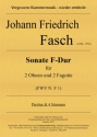 Sonate F-Dur (FWV N: F 1) fr 2 Oboen und 2 Fagotte  Partitur und Stimmen