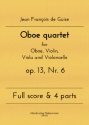 Oboe quartet for Oboe, Violin, Viola and Violoncello