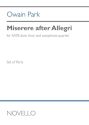 Miserere after Allegri SATB Choir divisi and Saxophone Quartet Set Of Parts