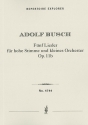 Fnf Lieder fr hohe Stimme und kleines Orchester Op. 11b (Editor Jrgen Schaarwchter / first print Choir/Voice & Orchestra