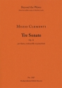 Three Sonatas for flute, violoncello and pianoforte Op. 31 (Piano performance score & parts) Strings with piano Piano Performance Score & 2 string parts