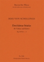 3 small pieces for violin and piano Op. 1 Nos. 1-3 (Piano performance score & part) Strings with piano Piano Performance Score & Solo Violin