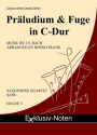 Prludium & Fuge C-Dur BWV846 for saxophone quartet (SATB) score and parts