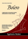 Bolero for saxophone quintet/quartet (S/AAT(T)B) and snare drum score and parts