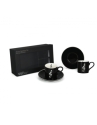 Espressotassen mit Untertassen Violinschlssel schwarz  0,11l in Geschenkverpackung Set mit 2 Tassen