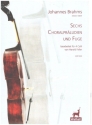 6 Choralpr�ludien und Fuge f�r 4 Celli Partitur und Stimmen