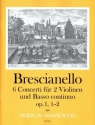 6 Concerti op.1, 1-2 f�r 2 Violinen und Bc Partitur und Stimmen