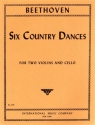 6 Country Dances WoO15 for 2 violins and cello score and parts