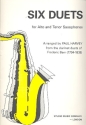 6 Duets for alto and tenor SAXOPHONES