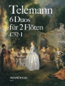 6 Duos TWV 40:130-135 (Band 1) f�r 2 Fl�ten Spielpartitur