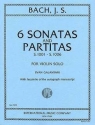 6 Sonatas and partitas BWV1001-1006 for violin