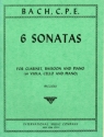 6 Sonatas for clarinet, bassoon and piano (viola, cello, piano)