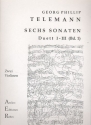 6 Sonaten Band 1 (Nr.1-3) f�r 2 Violinen Stimmen