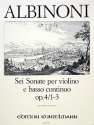 6 Sonaten op.4 Band 1 (Nr.1-3) f�r Violine und Bc