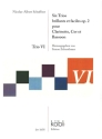 6 Trios brillants et faciles op.2- Trio no.6 pour clarinette, cor et bassoon partition et parties
