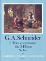 6 Trios concertante Band 1 Nr.4-6 f�r 3 Fl�ten Partitur und Stimmen