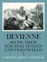 6 Trios op.19 Band 1 (Nr.1-3) f�r 2 Fl�ten und Violoncello Stimmen