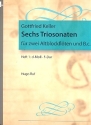 6 Triosonaten Band 1 (Nr.1-2) f�r 2 Altblockfl�ten und Bc
