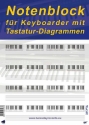 Notenblock Noten und Tastatur-Diagramm fr Keyboard Din A4 hoch 100 Blatt