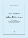 7 Fl�tent�nze f�r 4 Blockfl�ten (SAAT) Partitur und 4 Stimmen