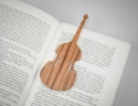 Lesezeichen Double Bass Walnuss aus Walnussholz 16cm x 6cm x 0,15cm