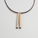 Halskette Drumstick Ahorn aus Ahornholz und Kunstleder