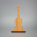 Karten- und Fotohalter Violine aus Bambus 12 x 7cm x 2cm