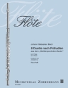 8 Duette nach Pr�ludien aus dem 'Wohltemperierten Klavier' f�r 2 Fl�ten 2 Spielpartituren