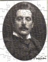 Muzzle Portrait Puccini Mini-Puzzle 6x8cm, 48 Teile, mit Umschlag, Rckseite beschreibbar