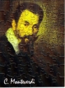 Muzzle Portrait Monteverdi Mini-Puzzle 6x8cm, 48 Teile, mit Umschlag, Rckseite beschreibbar