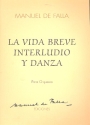 La vida breve - Interludio y danza para orquestra partitura