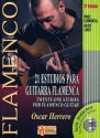 21 estudios nivel elemental (+Online Audio) para guitarra flamenca/tabulatura (en/sp/frz)