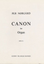 Canon  for organ