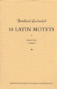 Bernhard Lewkovitch, Ten Latin Motets SATB Klavierauszug