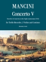 Concerto no.5 per flauto, 2 violini e bc (cello) partitura e parti