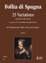 Follia di spagna 25 variations for treble recorder (fl,ob) and bc