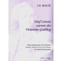 9 Canons (extrait des Variations Goldberg) pour hautbois, clarinette et basson partition et parties