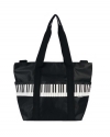 Schultertasche ' Pro Musica' Tastatur schwarz/wei (beidseitig bedruck