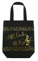 City Shopper All I need is Music schwarz/gold 38 x 45 x 12 cm mit 2 Trageschlaufen