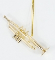 Trompete 11,4 cm vergoldet mit Schlaufe zum Aufhngen
