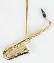Saxophon 12,5 cm vergoldet mit Schlaufe zum Aufhngen